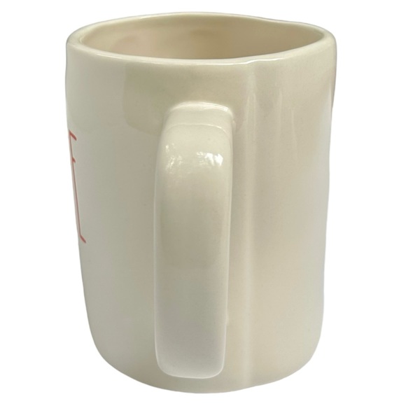 Rae Dunn MINE YOURS Mug Set White Red Large Letters Dimples NWT NIB OG 2017 - Picture 7 of 17
